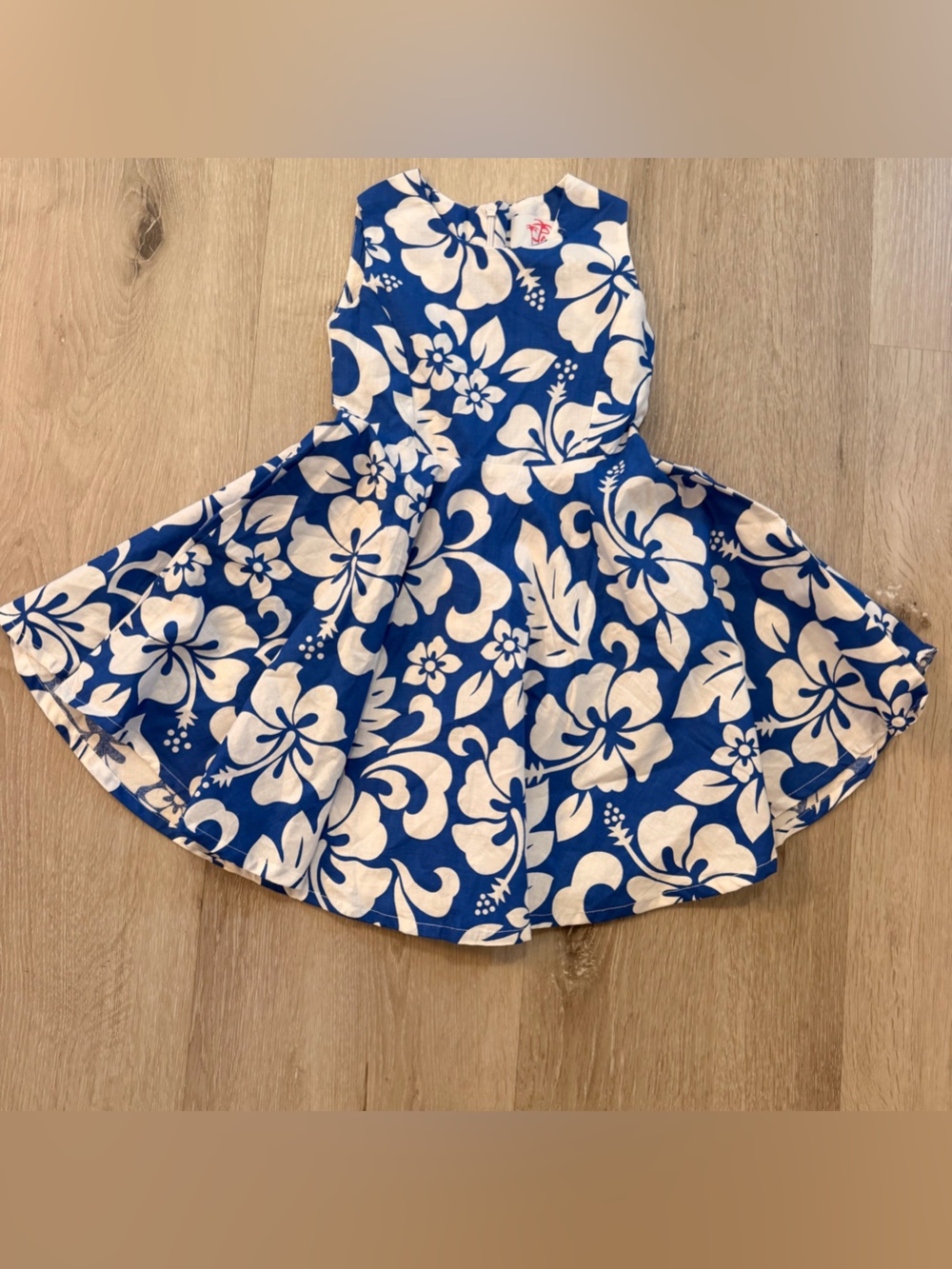 🌺 Hawaii Hangover Blue Hibiscus Sun Dress girls size 6